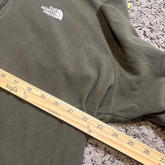 The North Face Mens Olive Green 1/4 Zip Pullover Fleece Jacket XXL - Picture 7 of 7